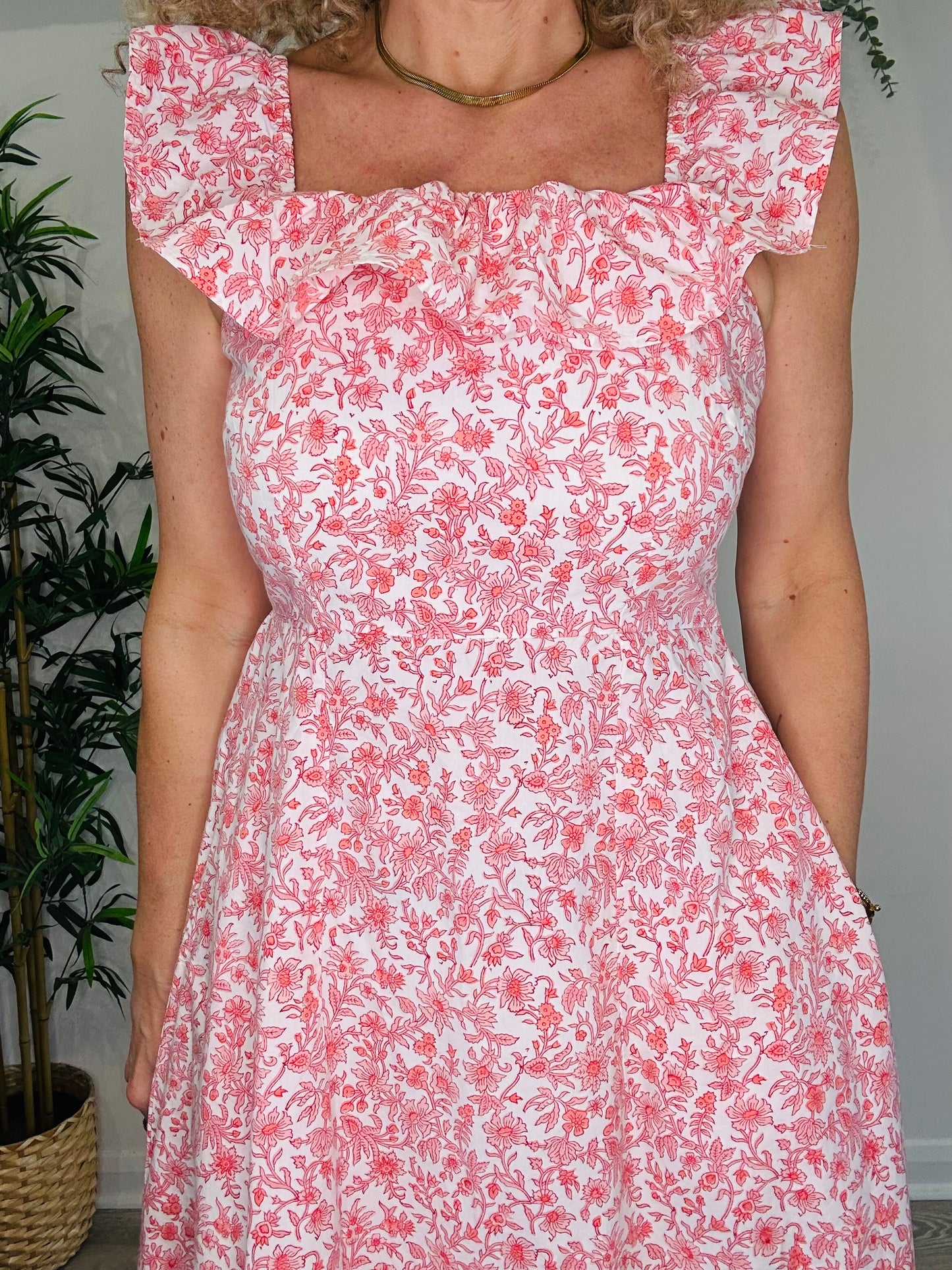 Floral Cotton Dress - Size S