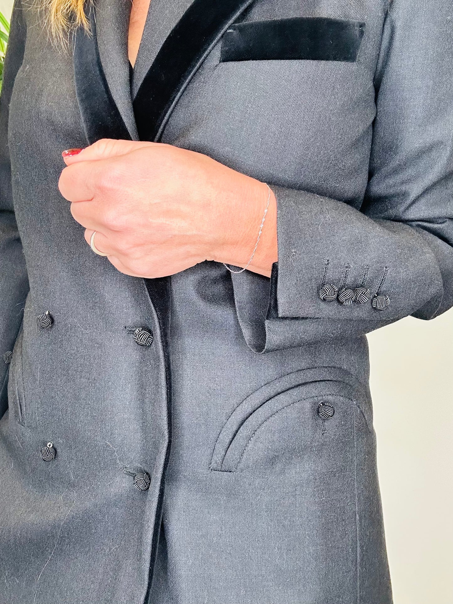 Velvet Trim Everyday Blazer - Size II