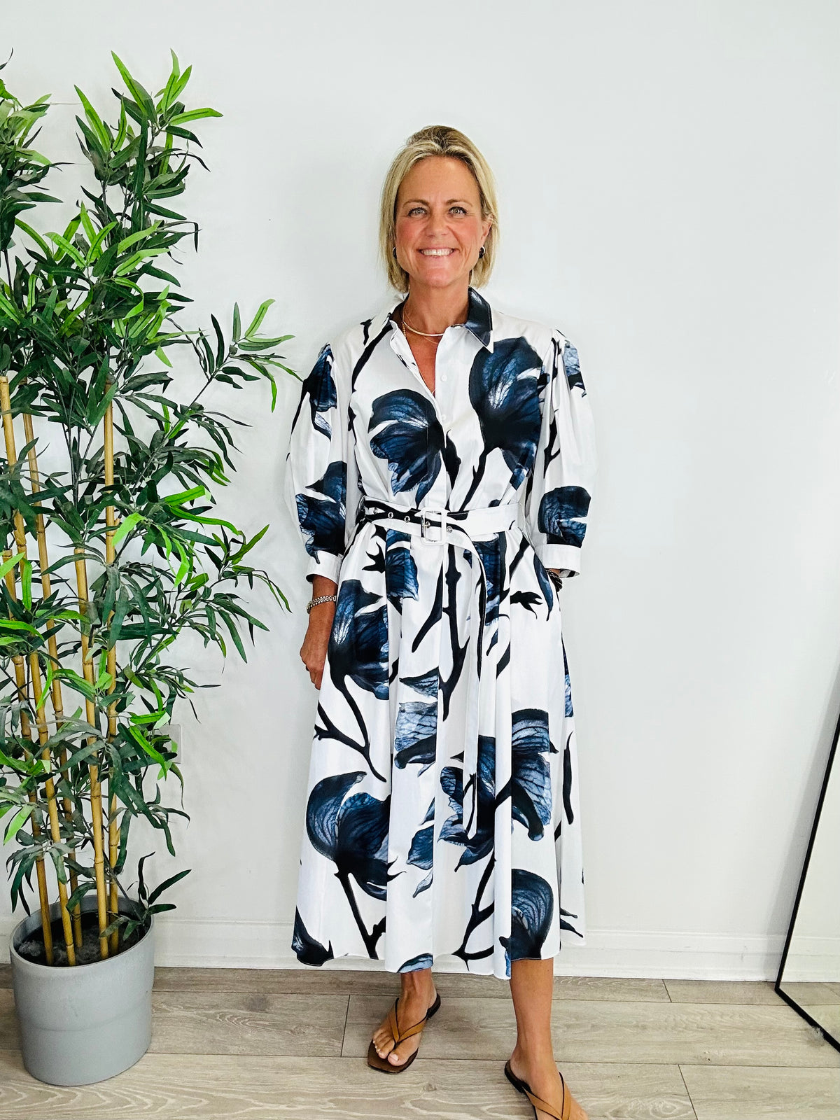 Printed Shirt Dress - Size 42IT