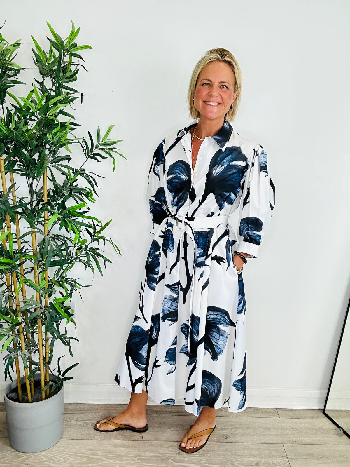 Printed Shirt Dress - Size 42IT