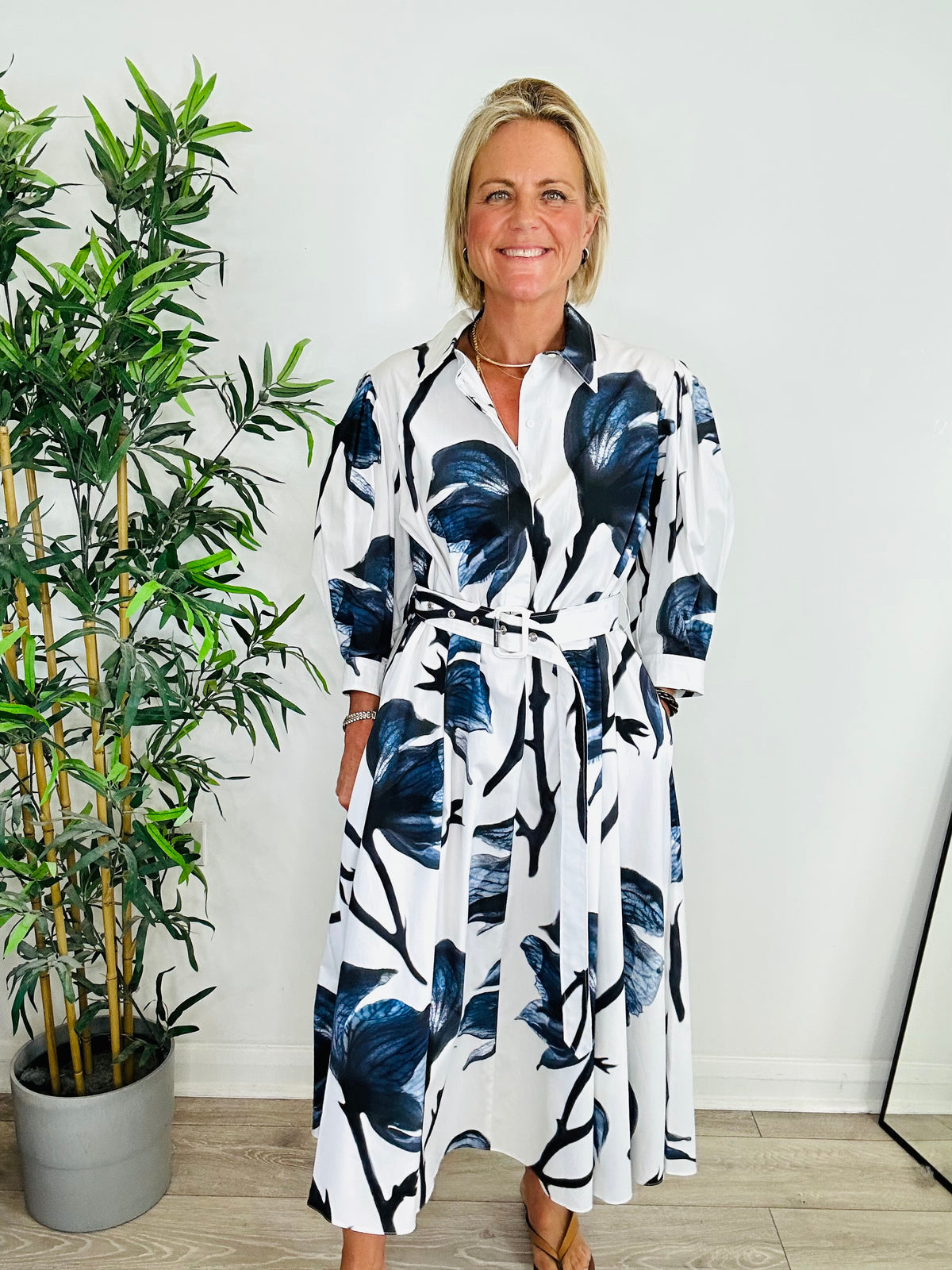 Printed Shirt Dress - Size 42IT