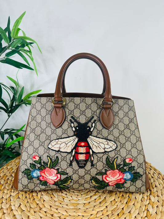 Embroidered Bee Tote