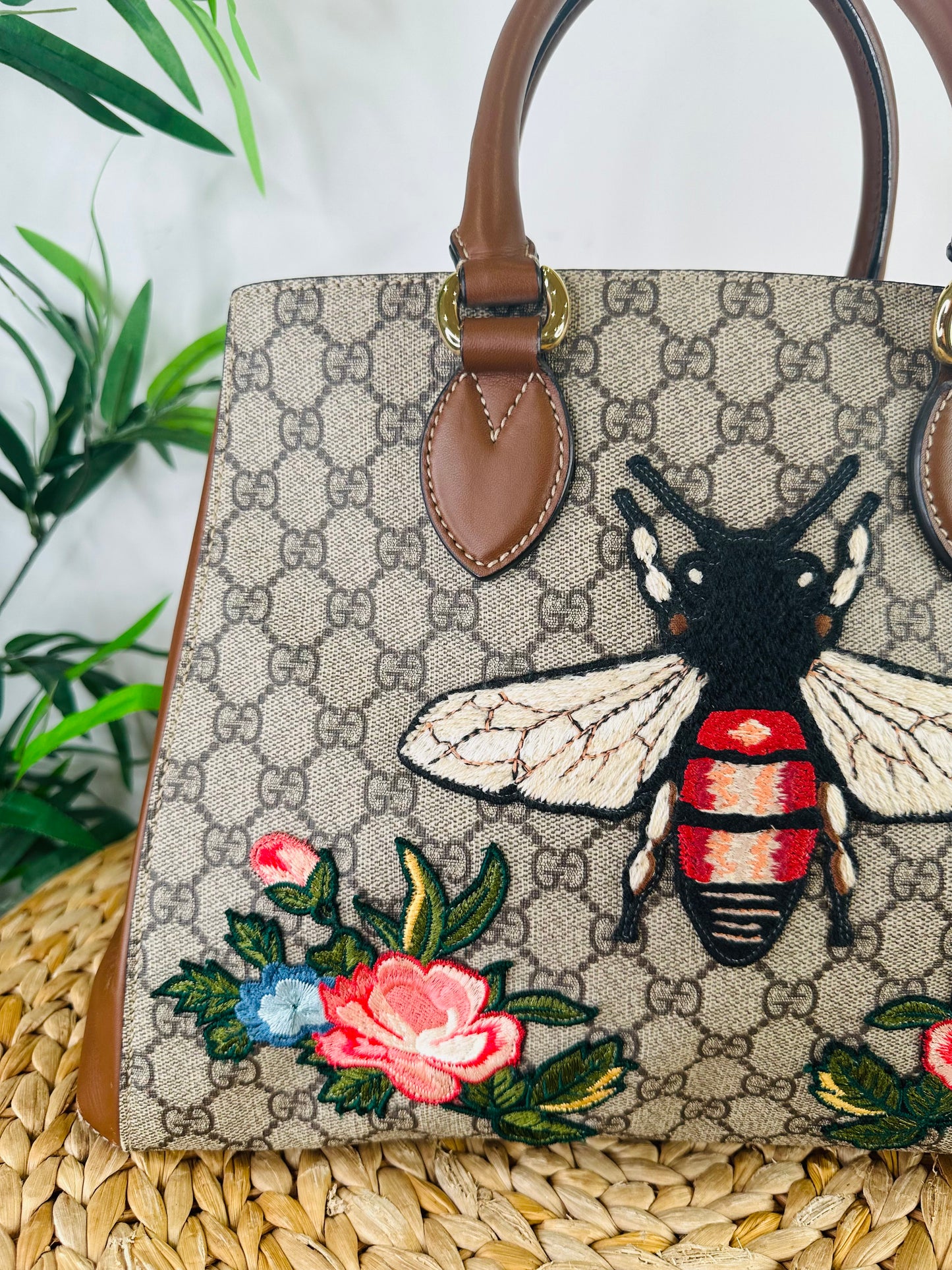 Embroidered Bee Tote