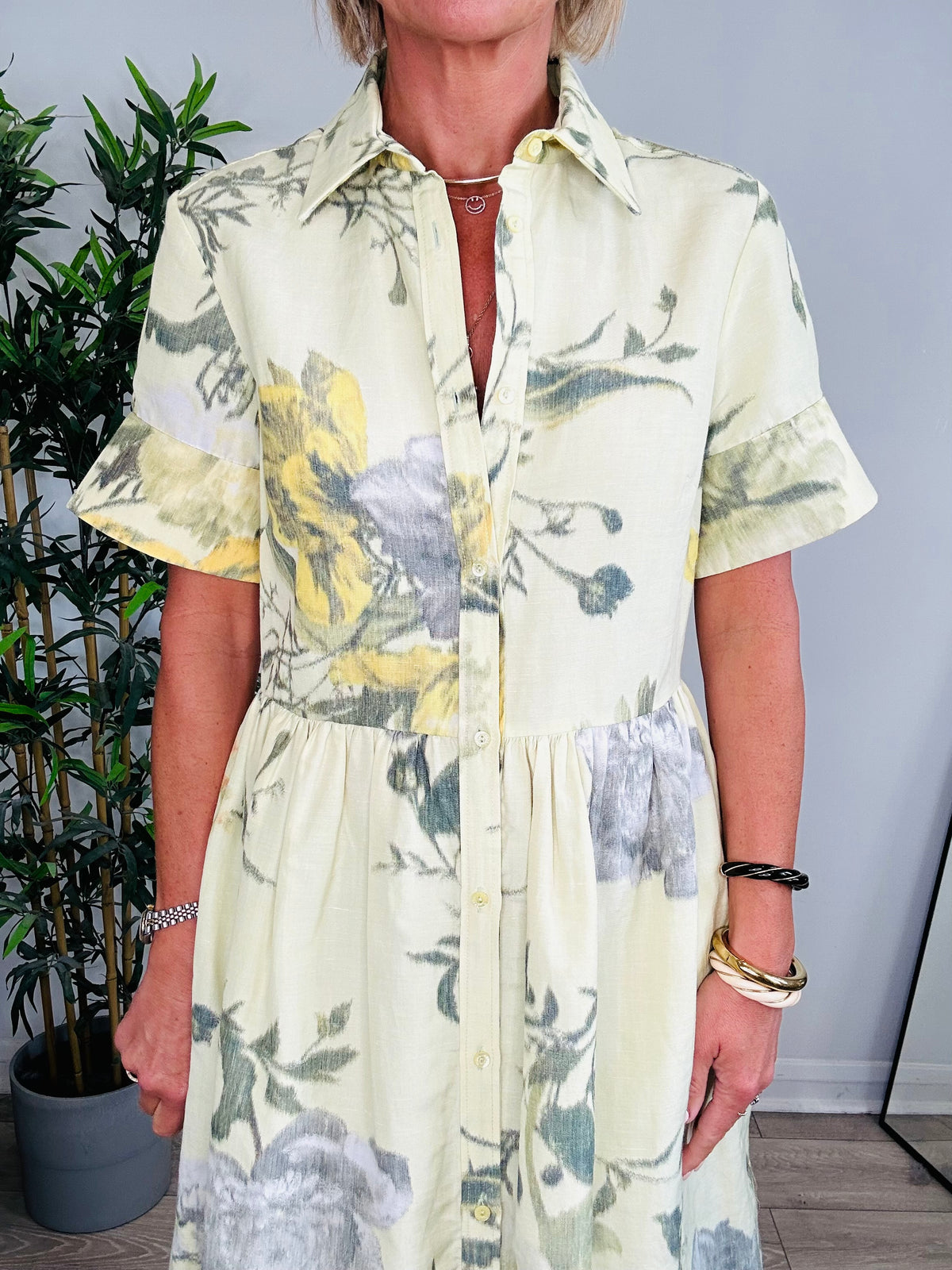 Coral Linen Dress - Size 12