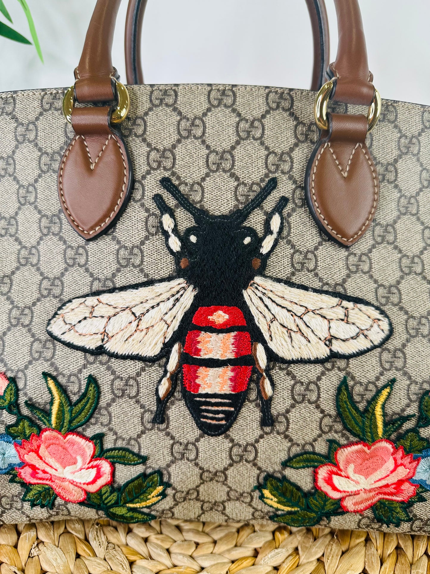 Embroidered Bee Tote