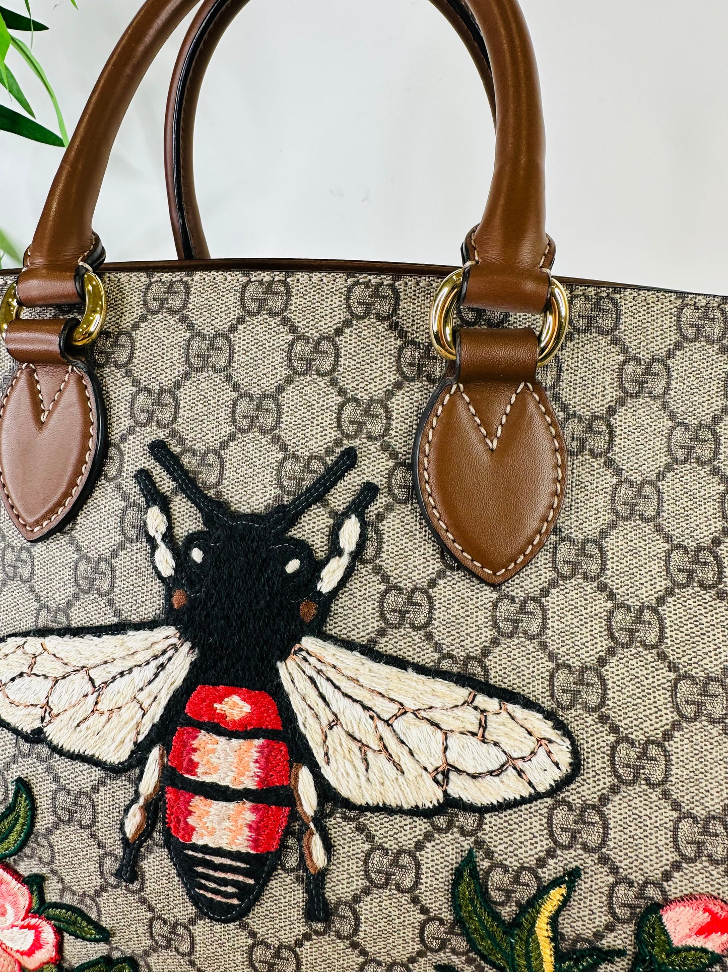 Embroidered Bee Tote