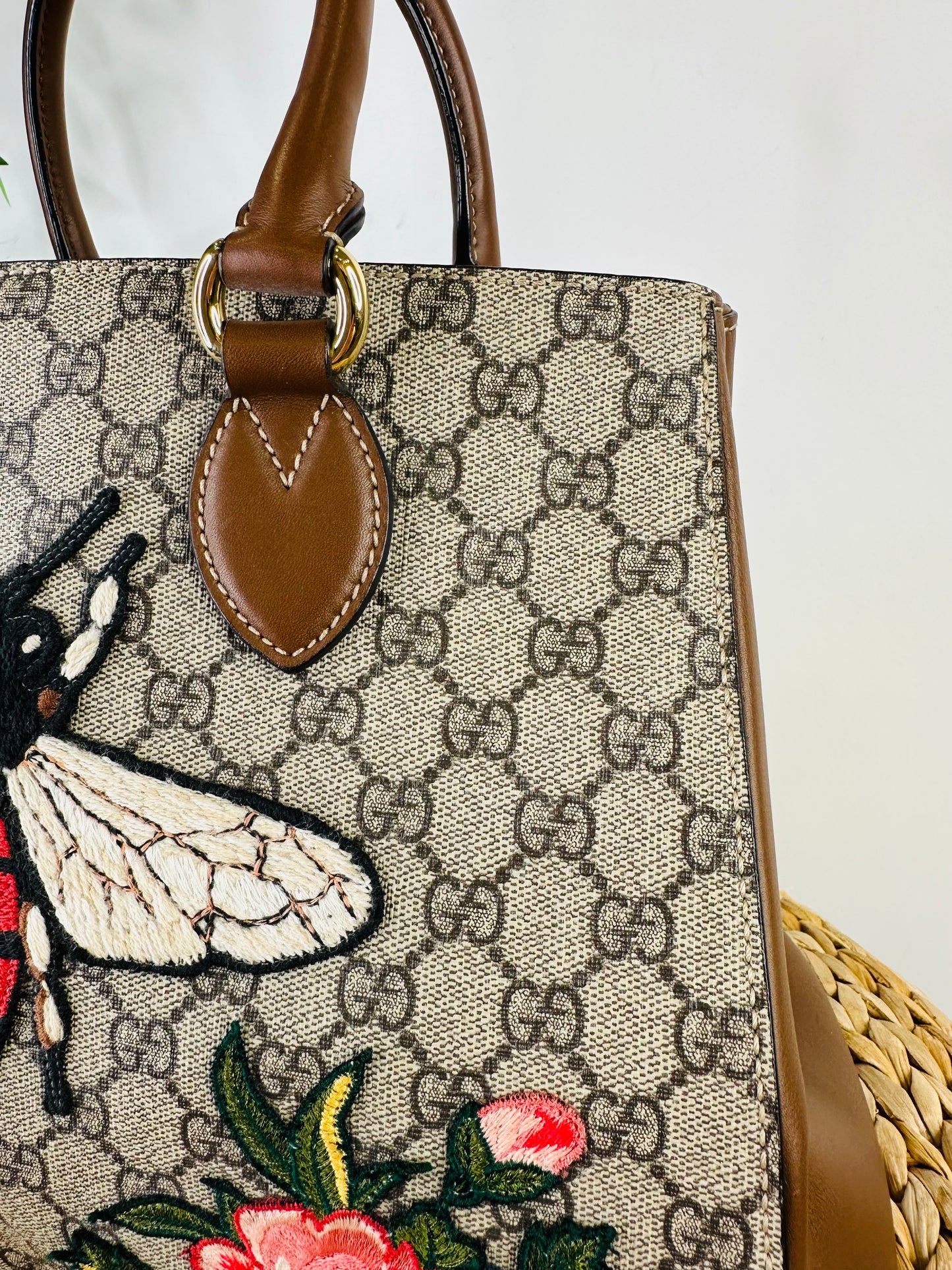 Embroidered Bee Tote