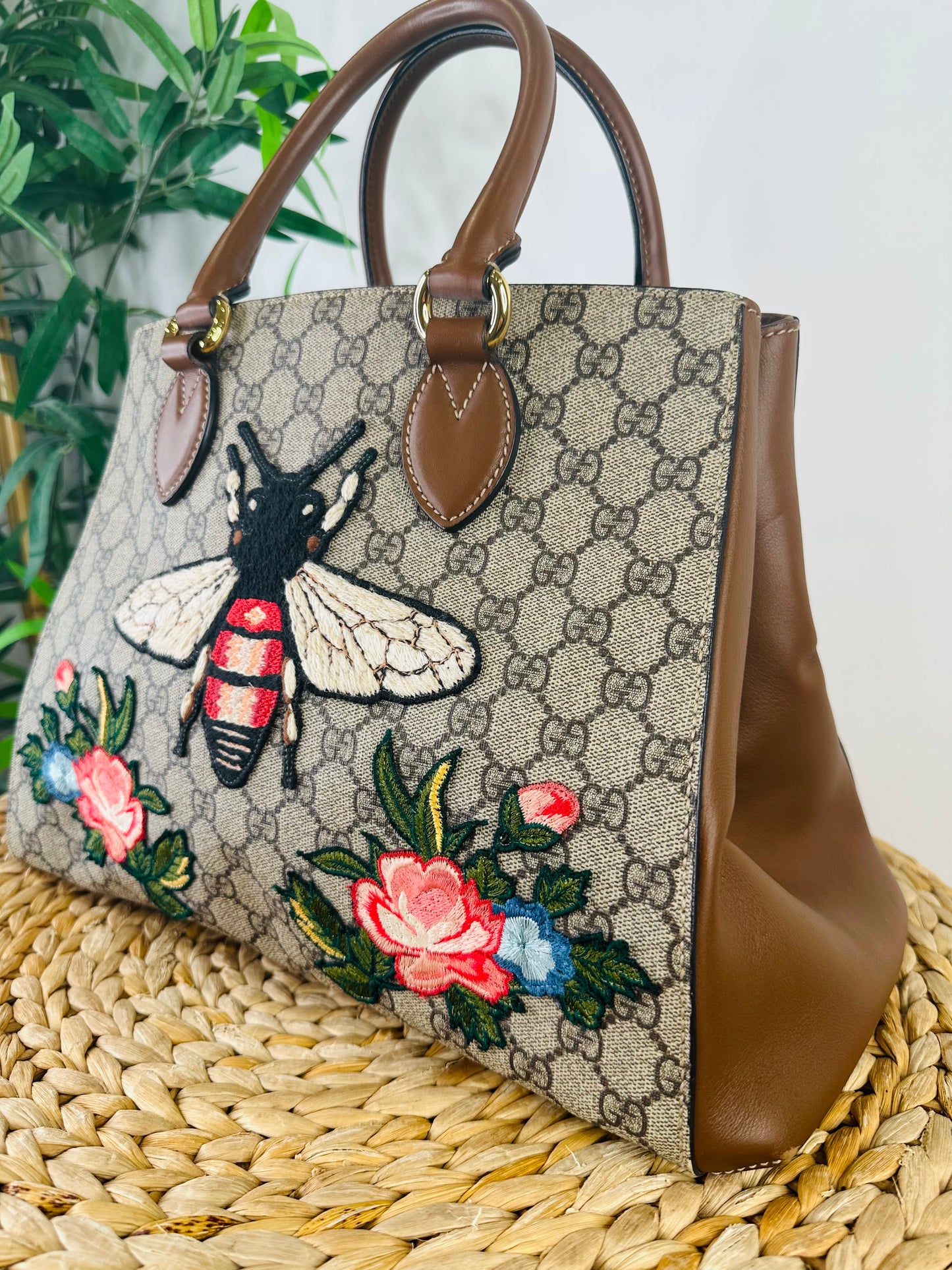Embroidered Bee Tote