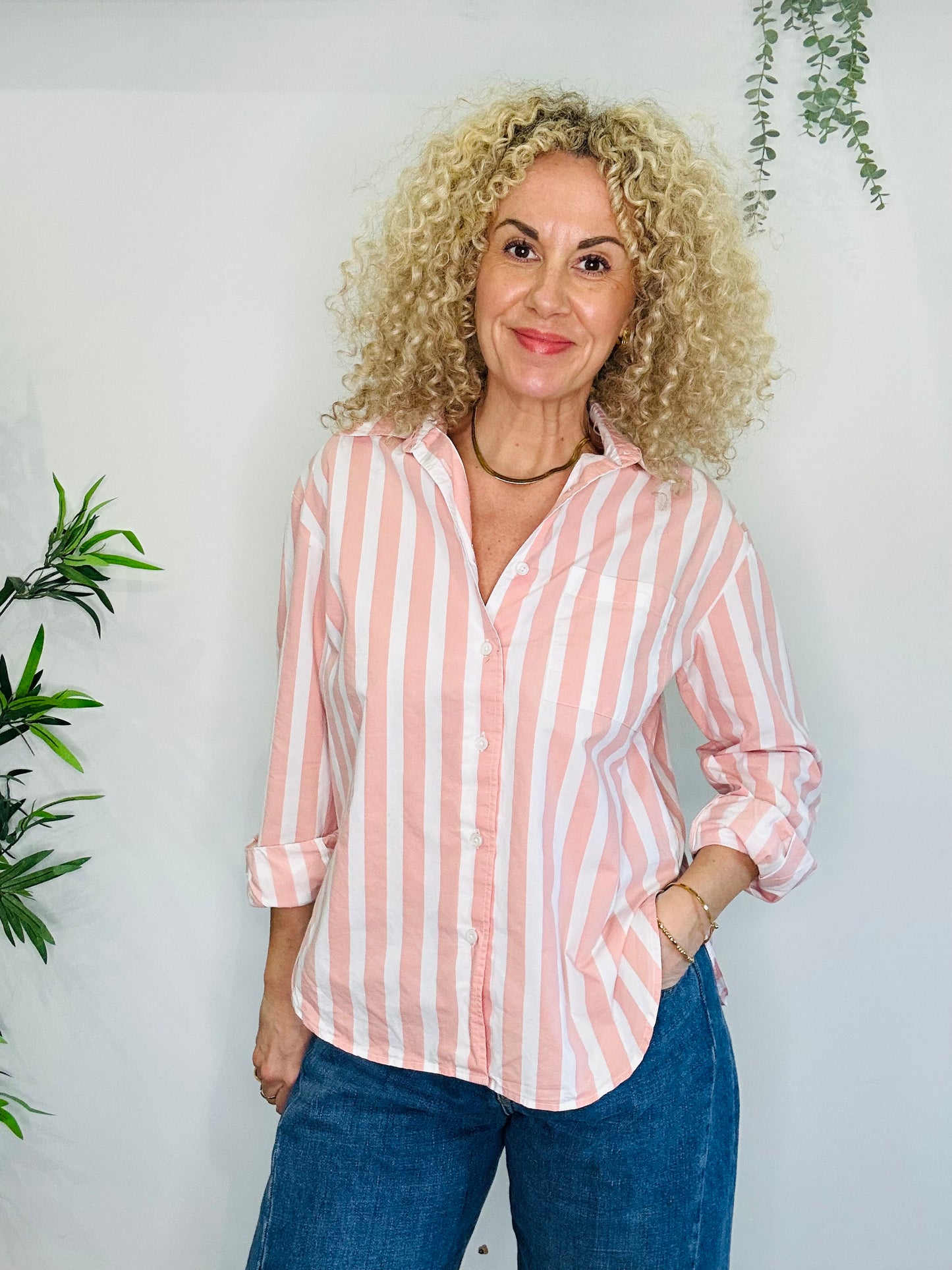 Striped Cotton Shirt - Size XS