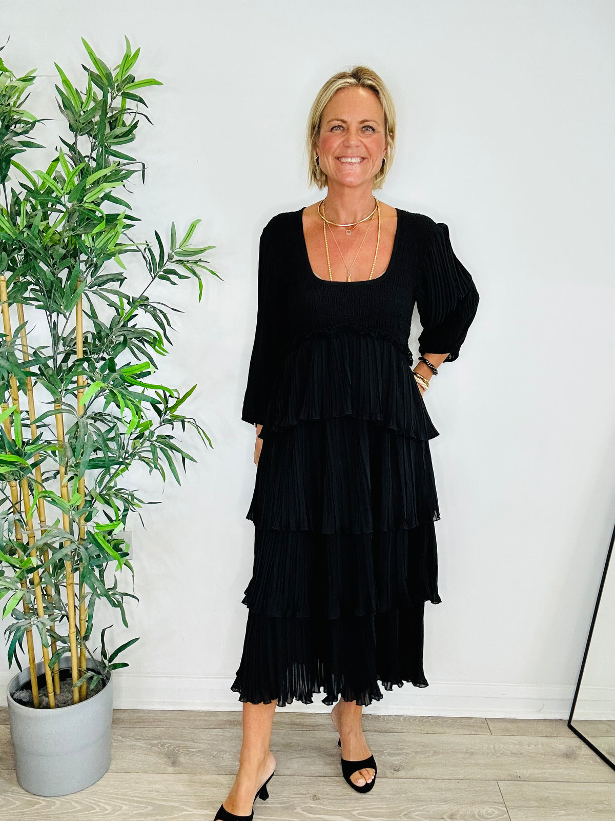 Tiered Midi Dress - Size 42
