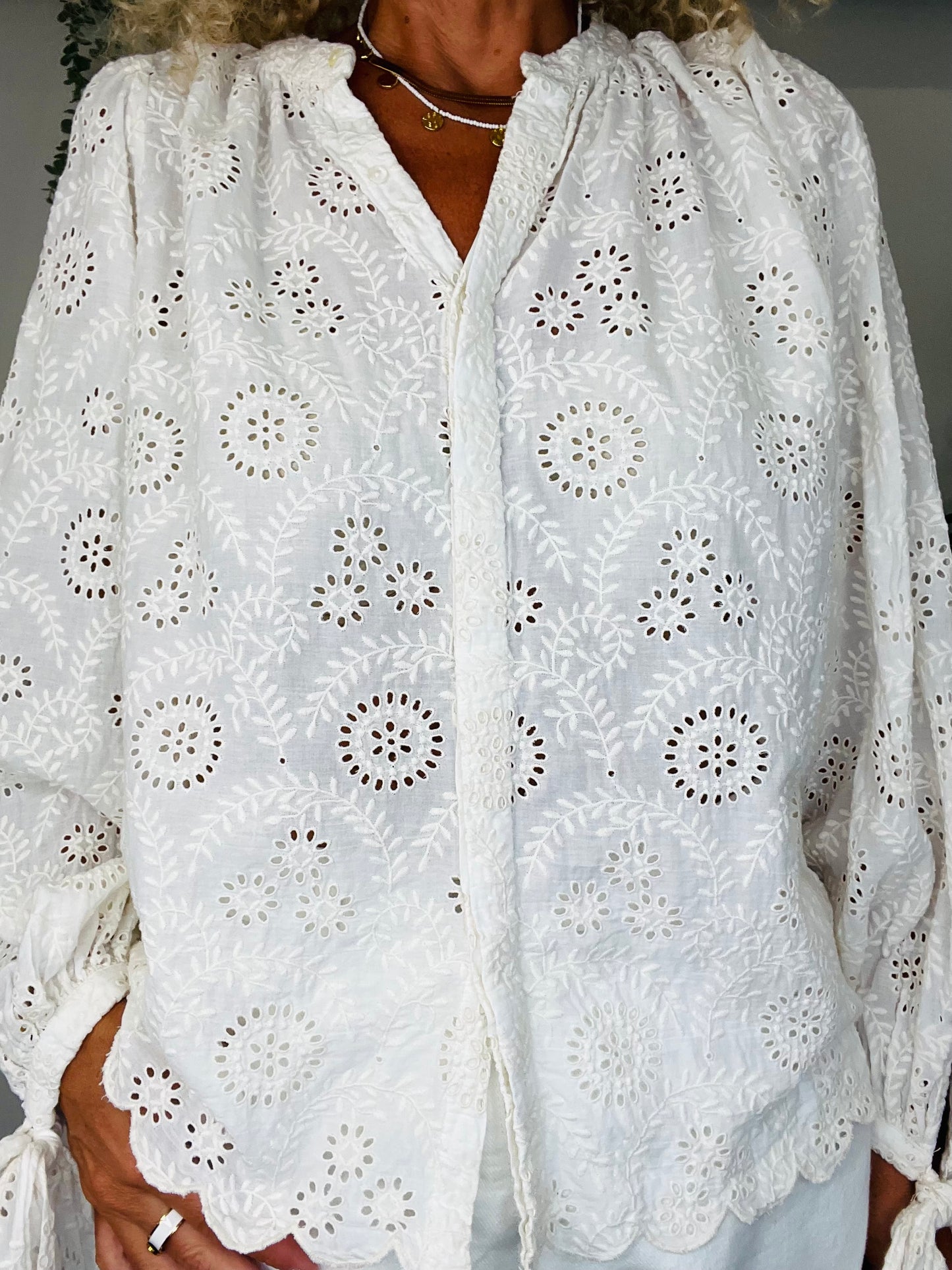 Broderie Shirt - Size S