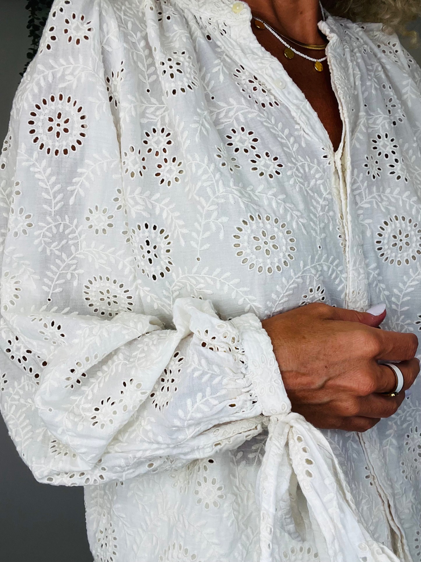 Broderie Shirt - Size S