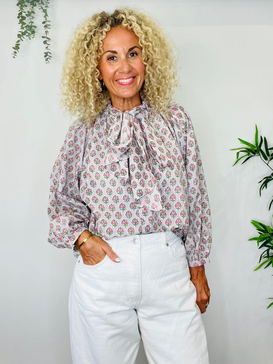 Cotton Floral Shirt - Size S
