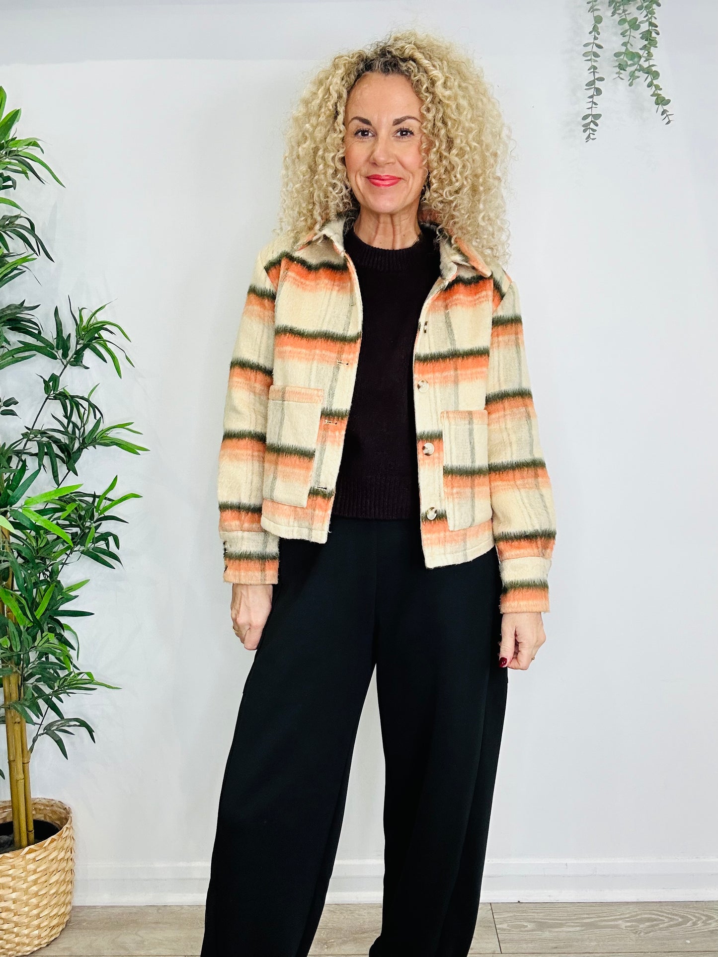 Check Jacket - Size 36