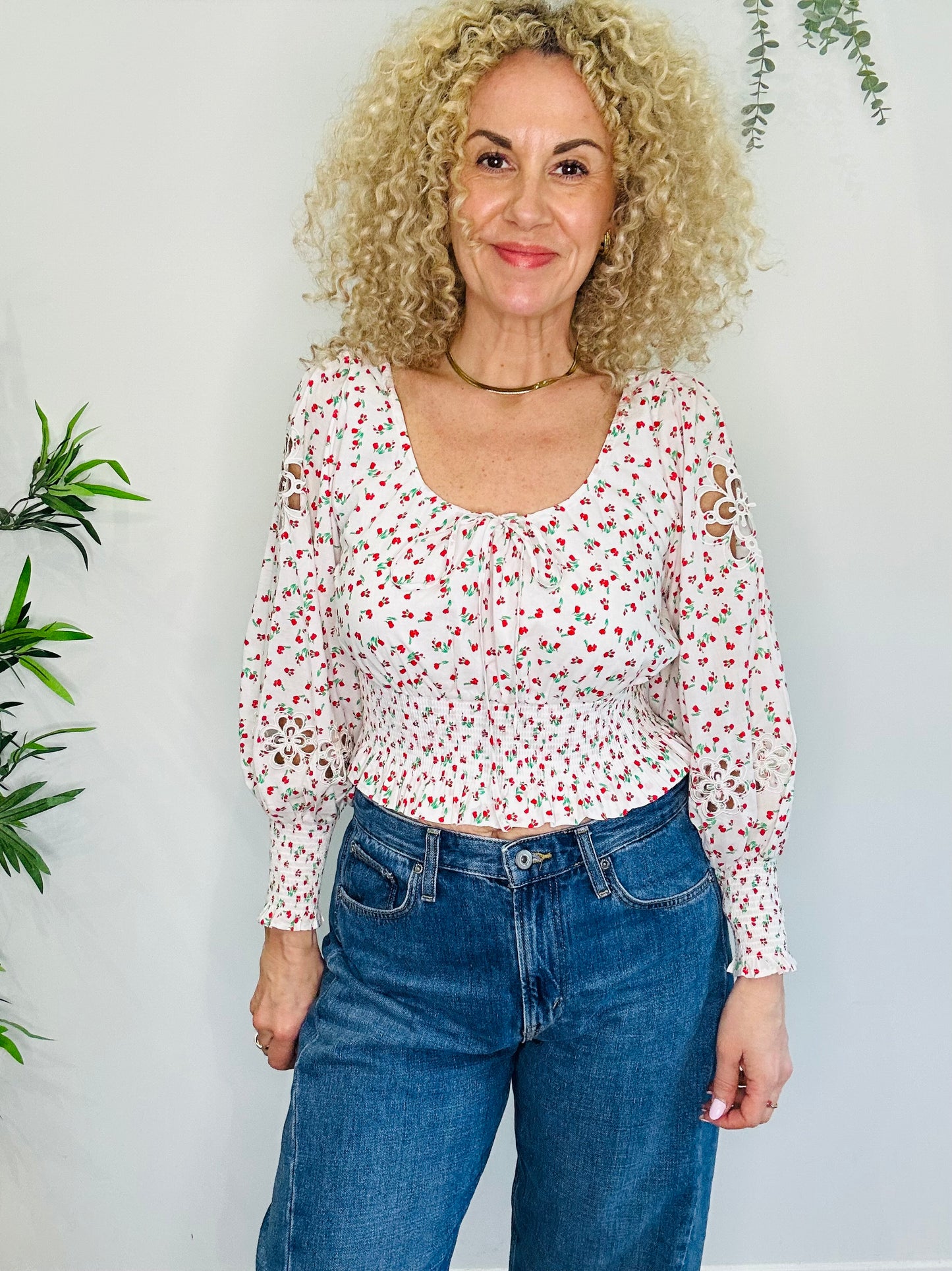Helena Floral Top - Size L