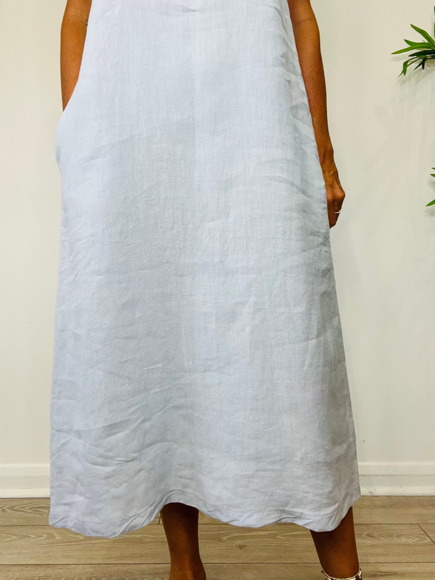 Linen Maxi Dress - Size M