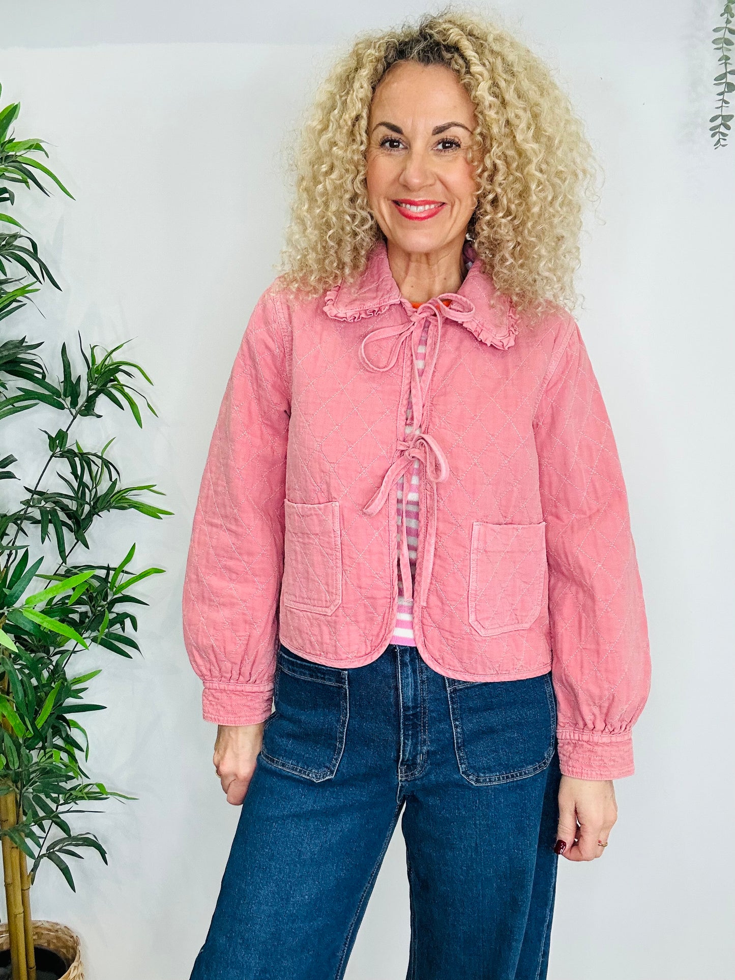 Quilted Denim Jacket - Size S