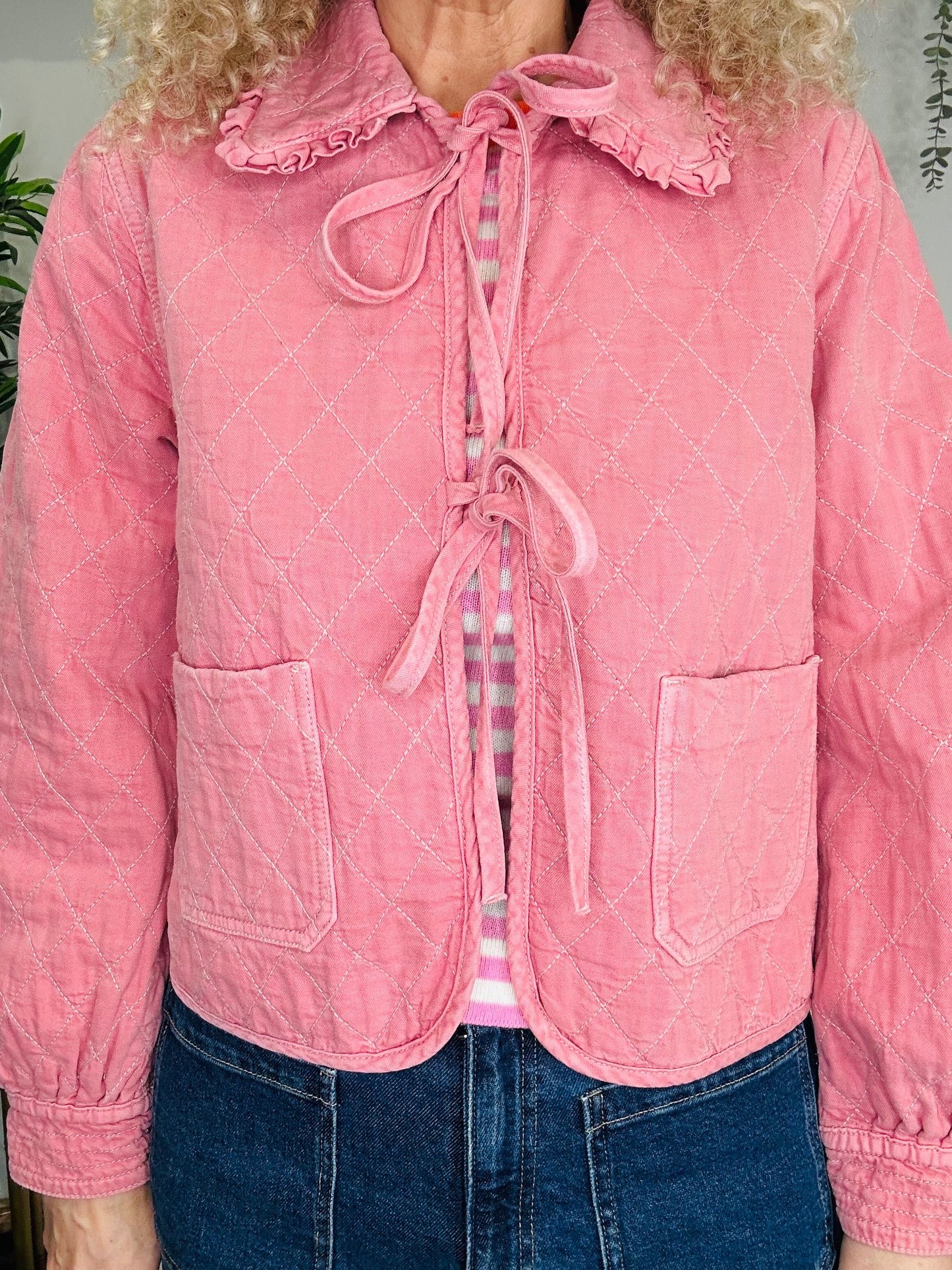 Quilted Denim Jacket - Size S