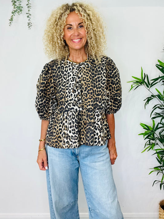 Leopard Print Shirt - Size 42