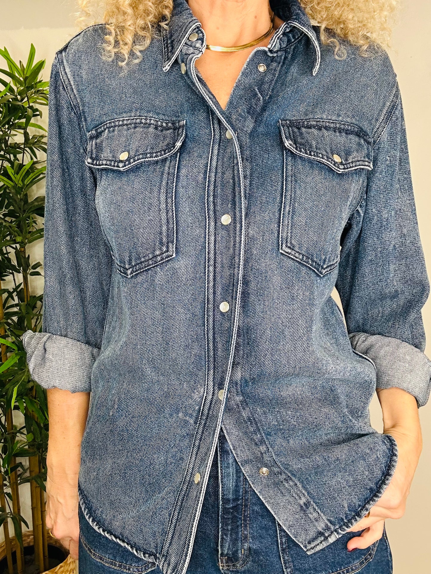Tahis Denim Shirt - Size 38