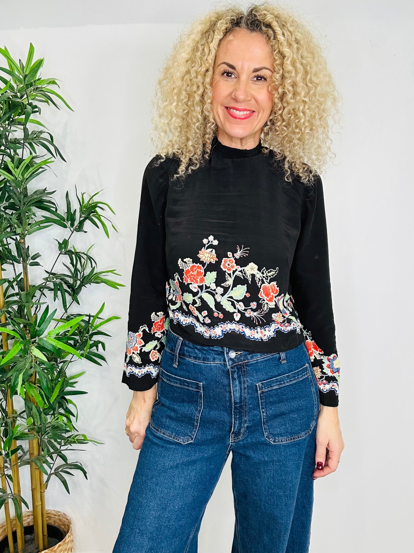 Floral Georgie Blouse - Size S