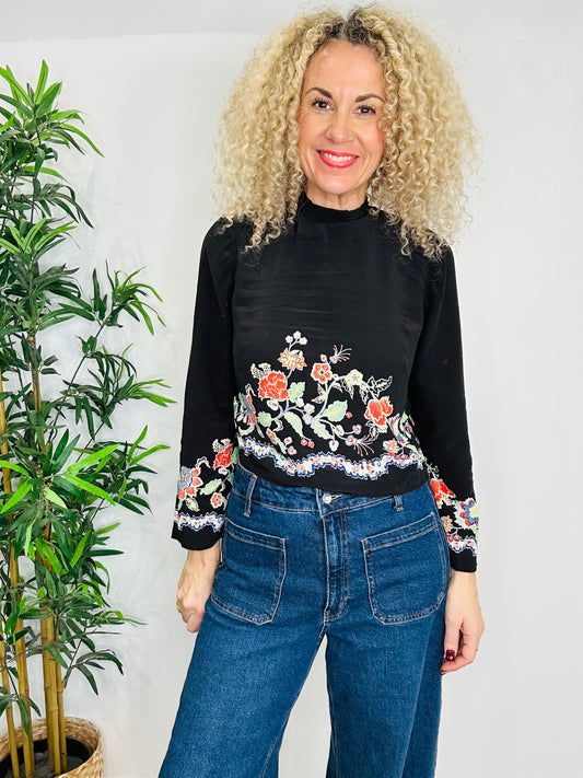 Floral Georgie Blouse - Size S