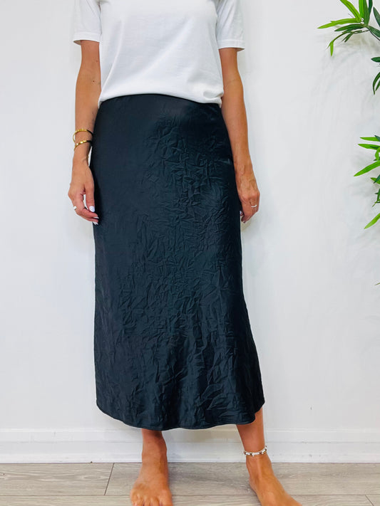Crinkle Satin Skirt - Size 40