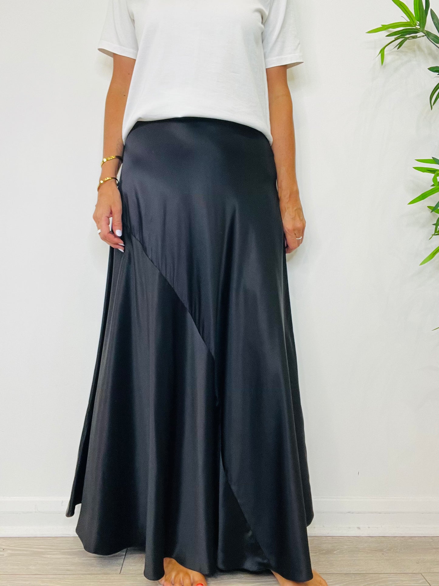 Silk Maxi Skirt - Size 8