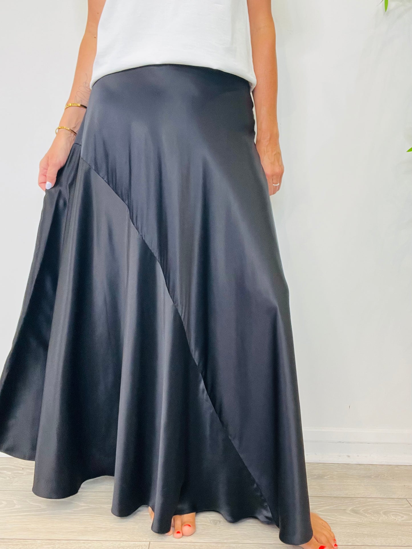 Silk Maxi Skirt - Size 8