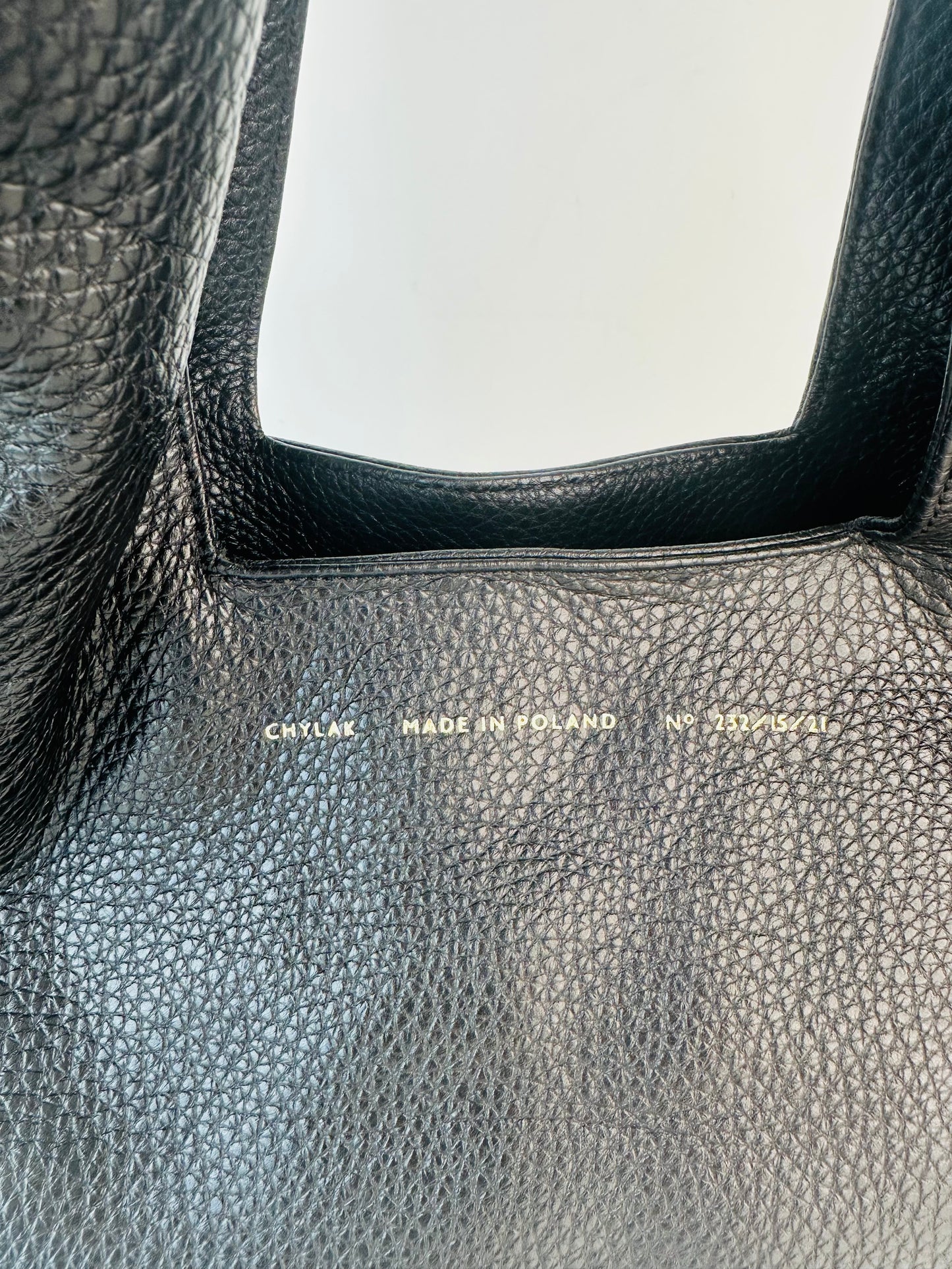 Grained Leather Hobo Bag