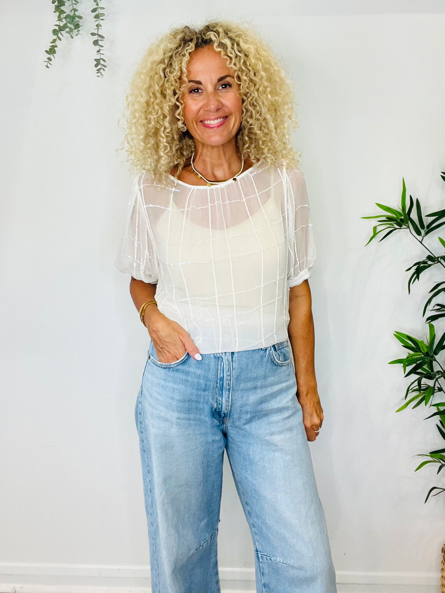 Sequin Top - Size M