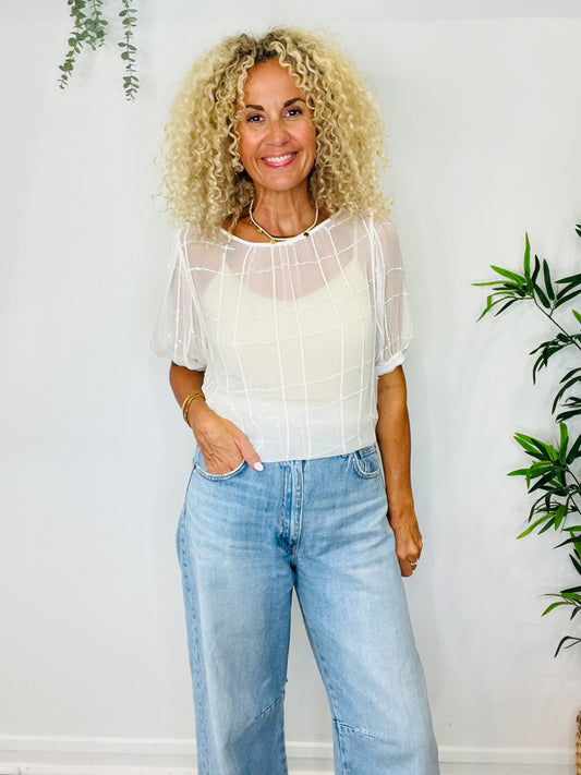 Sequin Top - Size M