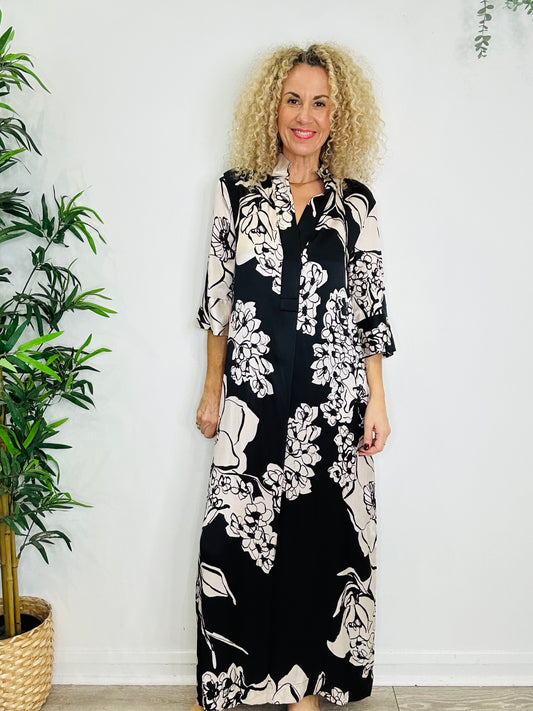 Silk Maxi Dress - Size L