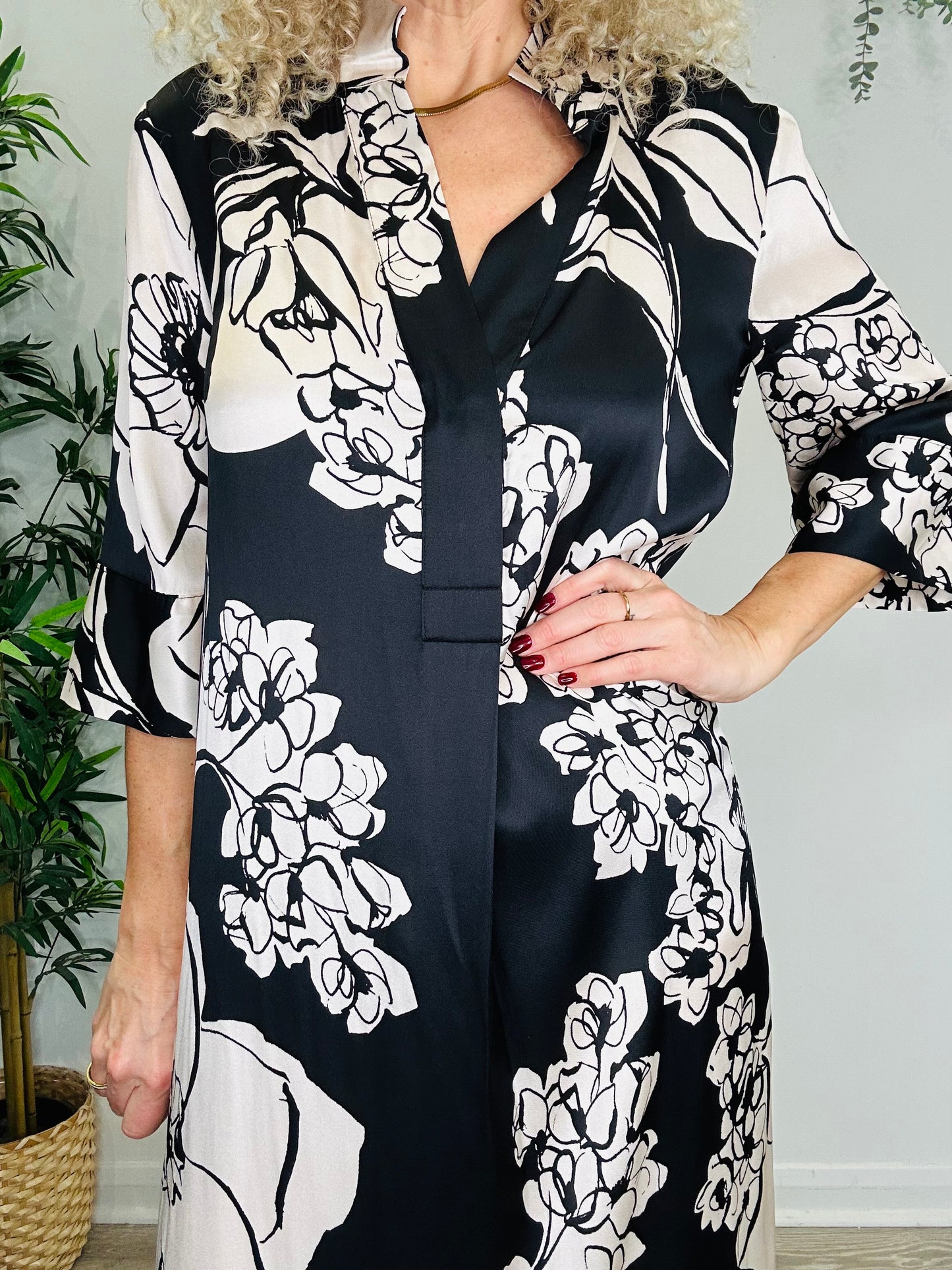 Silk Maxi Dress - Size L