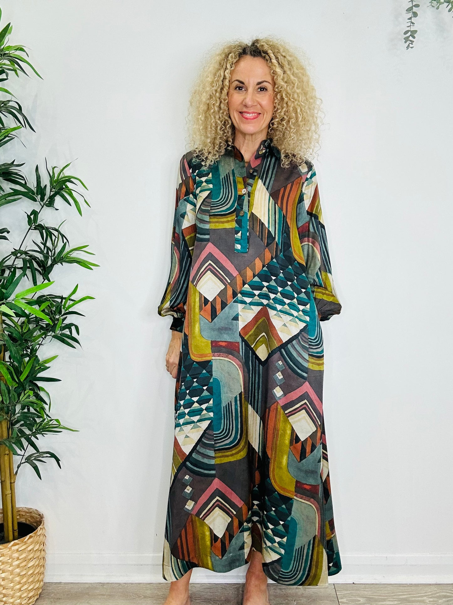 Silk Maxi Dress - Size XS
