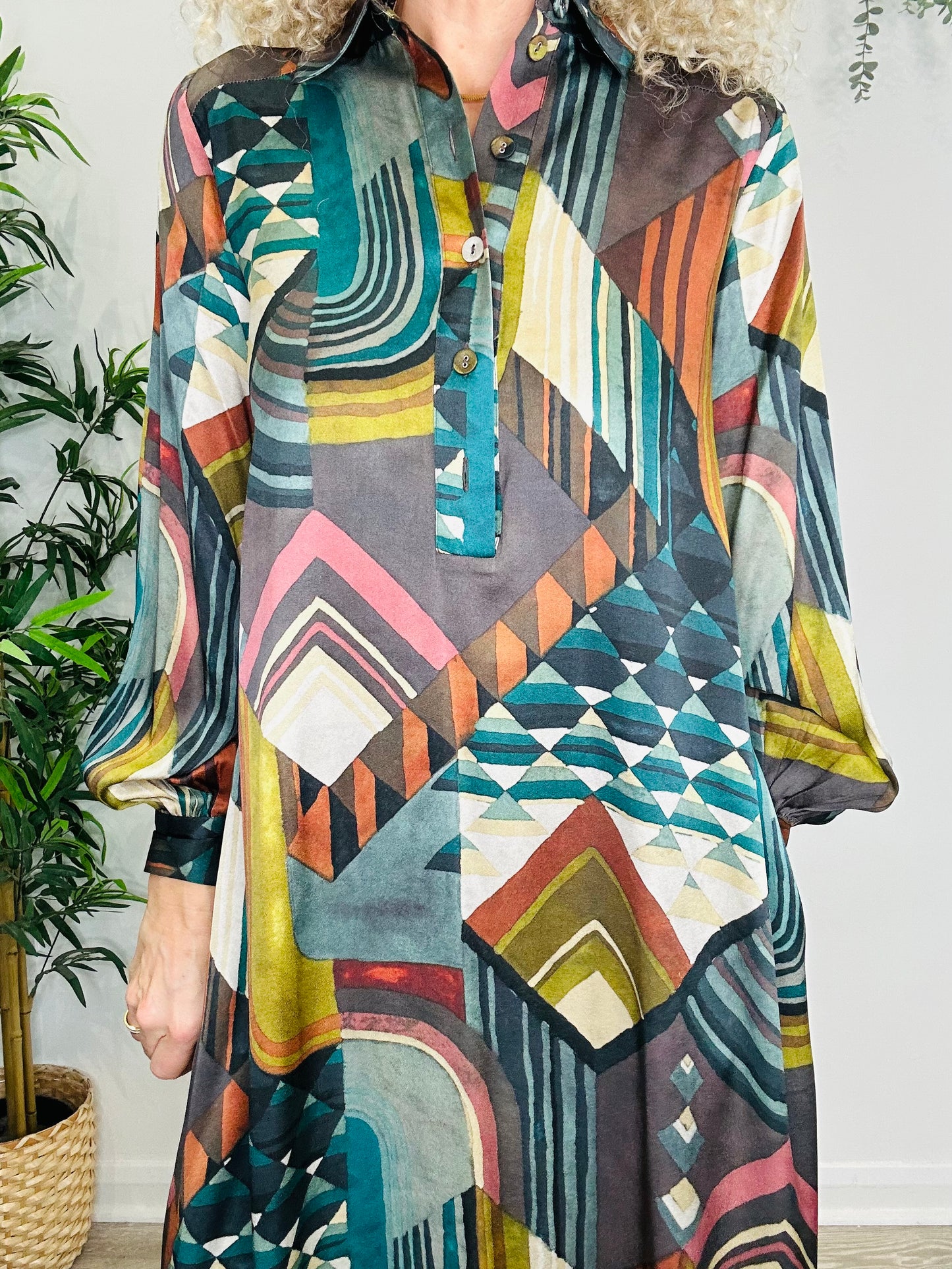 Silk Maxi Dress - Size XS