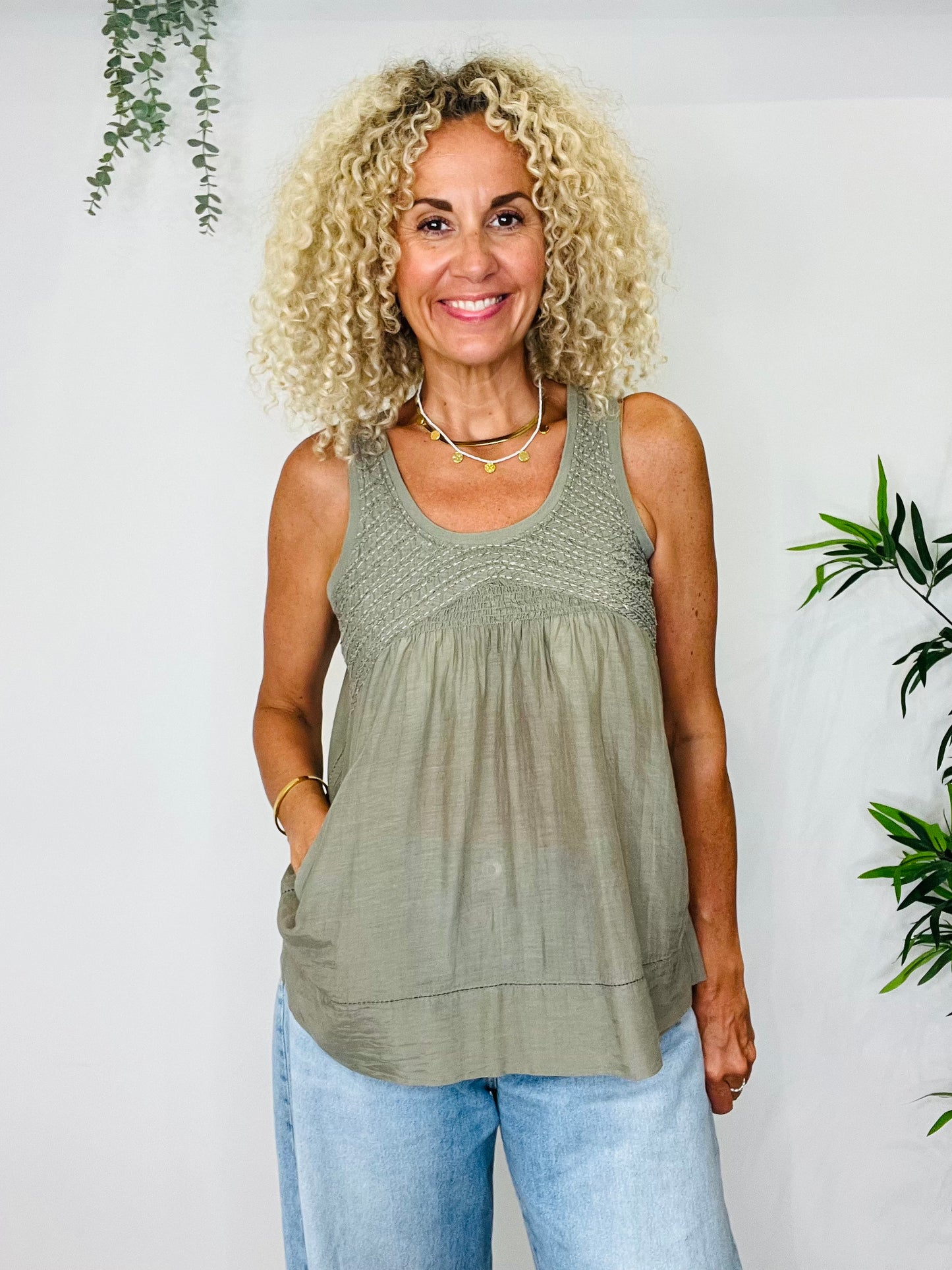 Embroidered Top - Size L