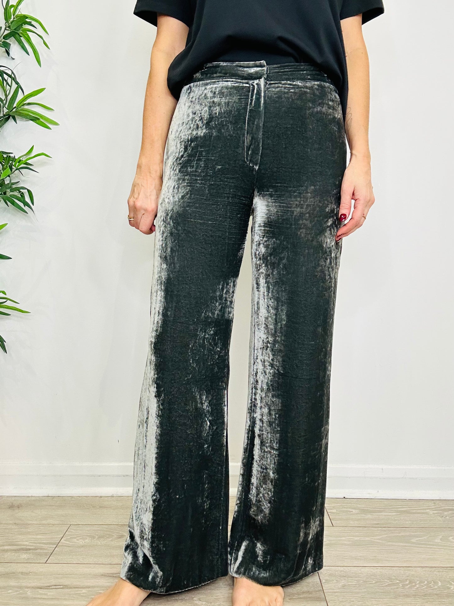 Crushed Velvet Trousers - Size 44IT
