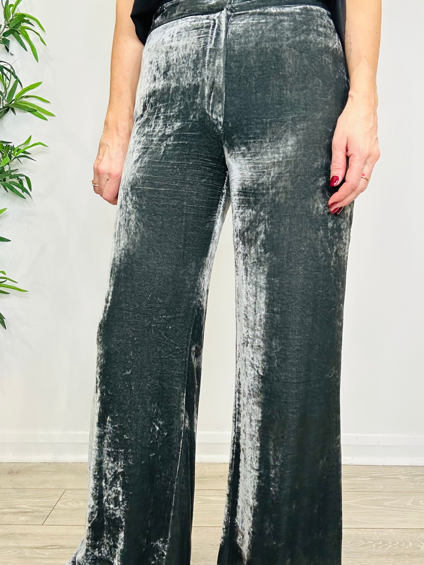 Crushed Velvet Trousers - Size 44IT