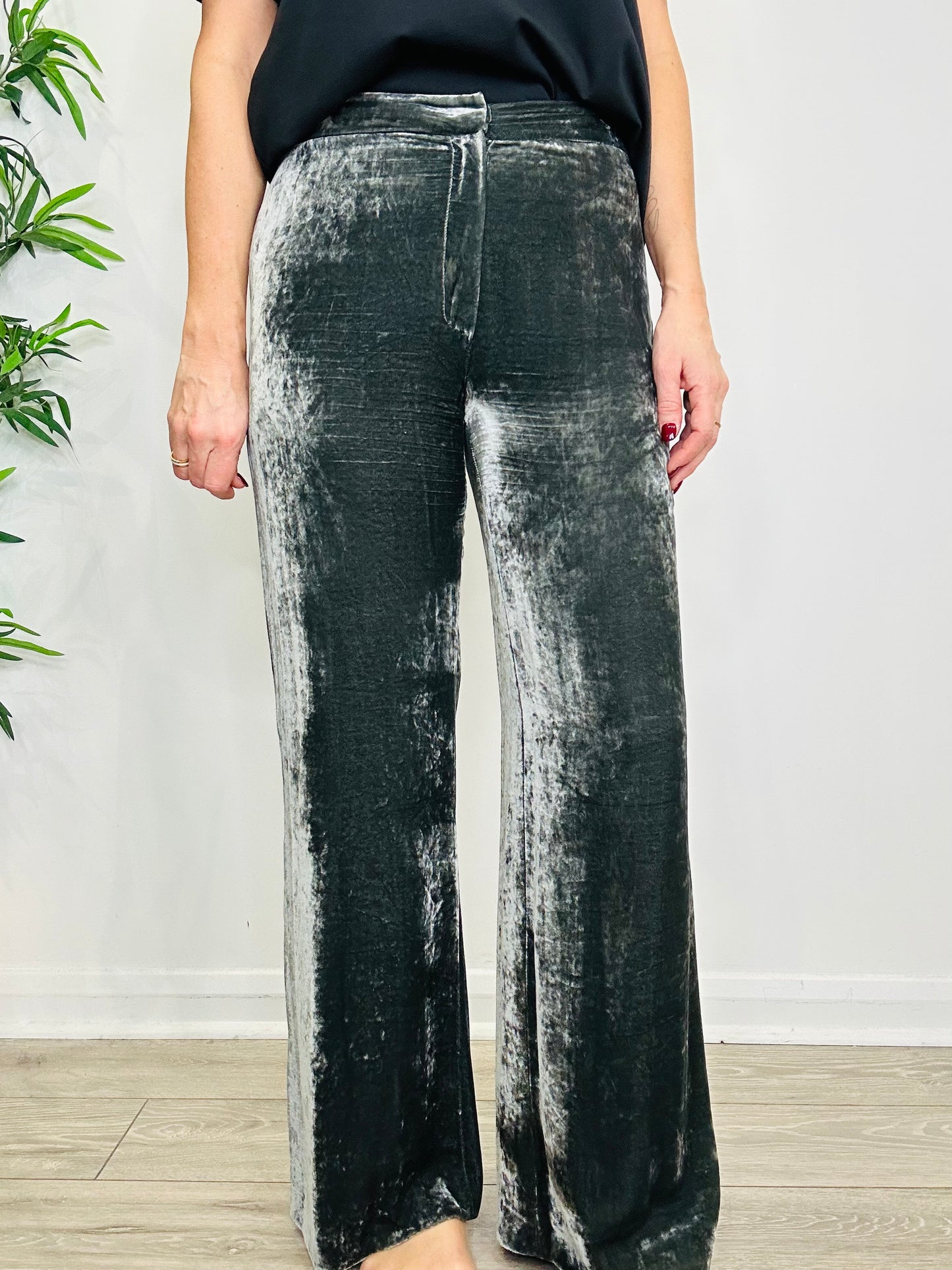 Crushed Velvet Trousers - Size 44IT