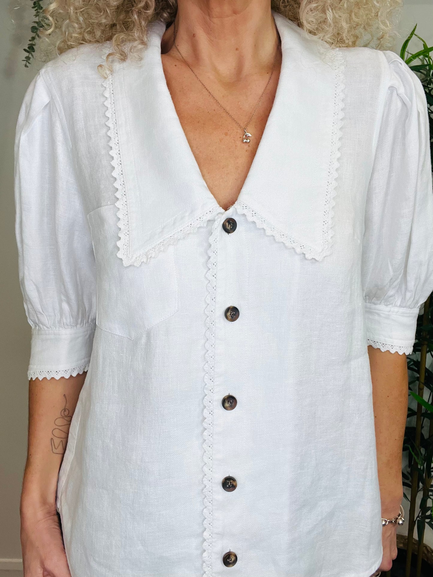 Linen Short Sleeve Shirt - Size 2