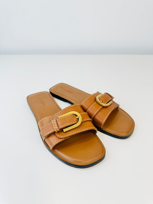 Leather Slides - Size 39