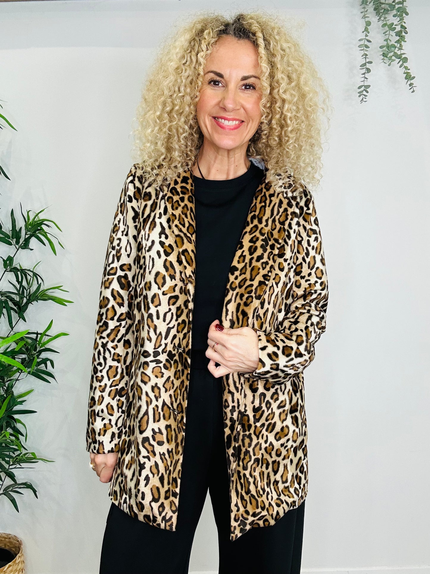 Leopard Print Jacket - Size M