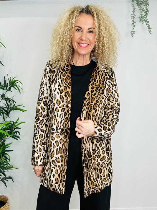 Leopard Print Jacket - Size M