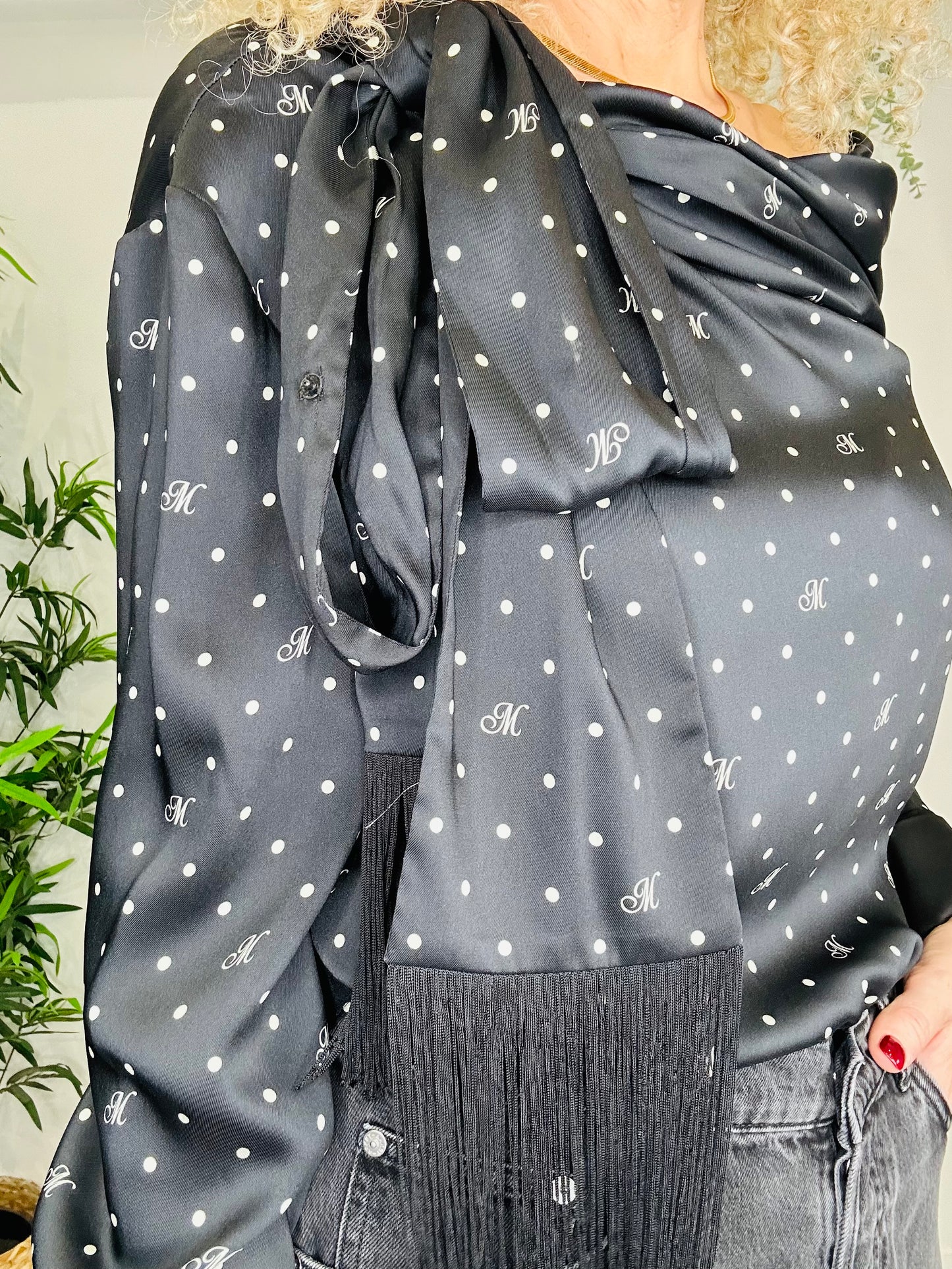 Polka Dot Fringed Top - Size 12