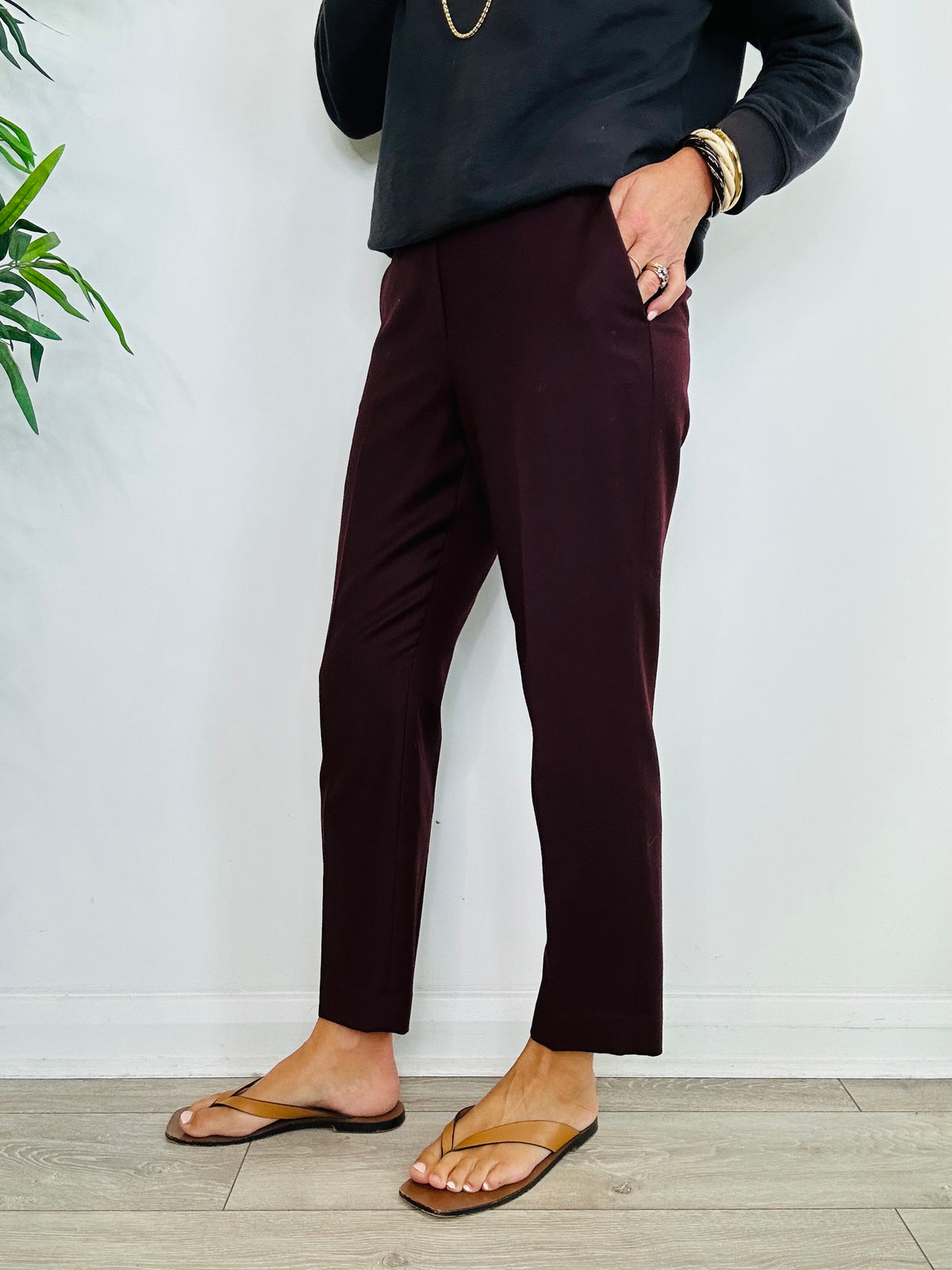 Cropped Wool Trousers - Size 8