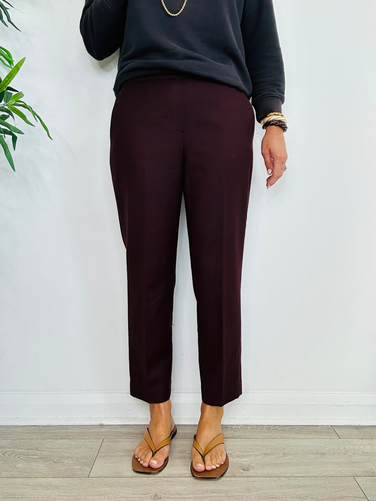 Cropped Wool Trousers - Size 8