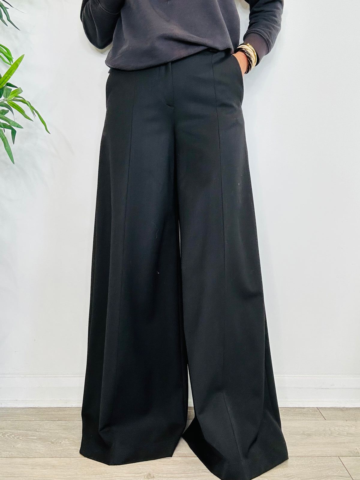 Alma Wide Leg Trousers - Size 40IT
