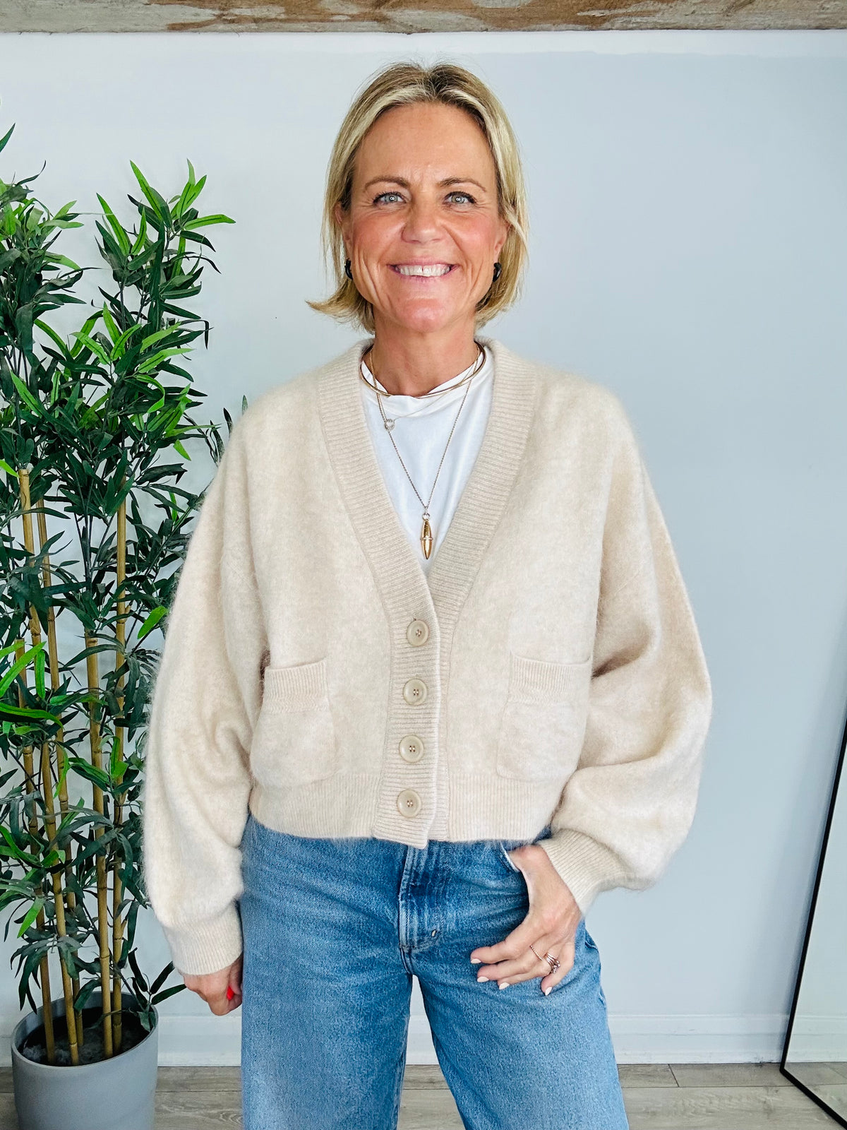 Brushed Cashmere Cardigan - Size 1