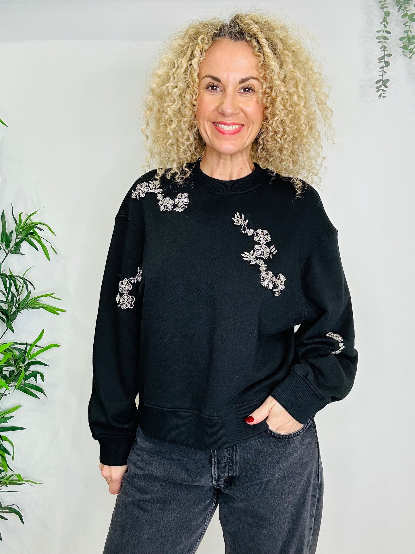 Embellished Sweatshirt - Size M